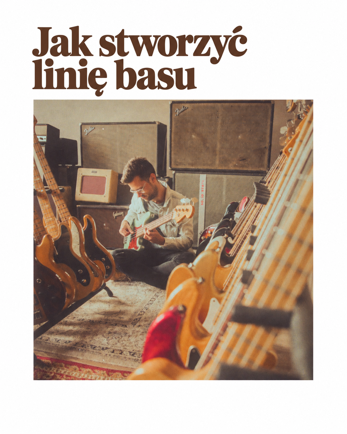 Jak stworzyć linię basu – Tomek grający na basie w studiu